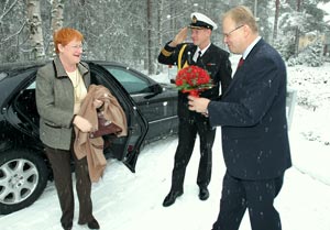 P vg till de sina. Tarja Halonen stder den finlndska modellen fr samarbete och avtal. Foto: TUULIKKI HOLOPAINEN